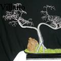 Sal Villano - Cascade No.5. Wire Tree Sculpture - Sculpture
